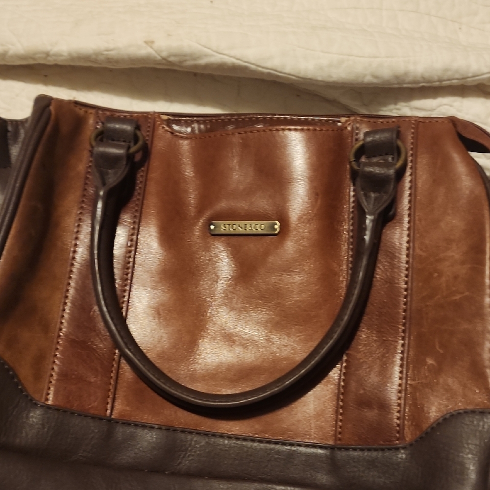Stone & Co. Brown Leather Shoulder Bag
